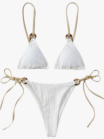 Sade Beyaz Bikini Takımı